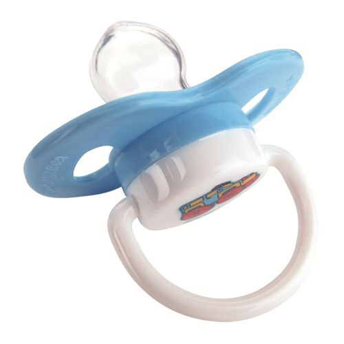 Chupeta Kuka Decorada Plus Tamanho Nº 2 Redonda Silicone Azul com 1 Unidade