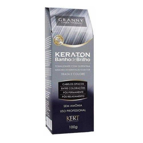 Tonalizante Banho de Brilho Cor Granny Cinza Titânio Keraton 100g