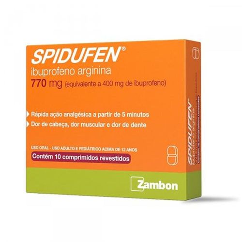 Spidufen 770mg com 10 Comprimidos Revestidos