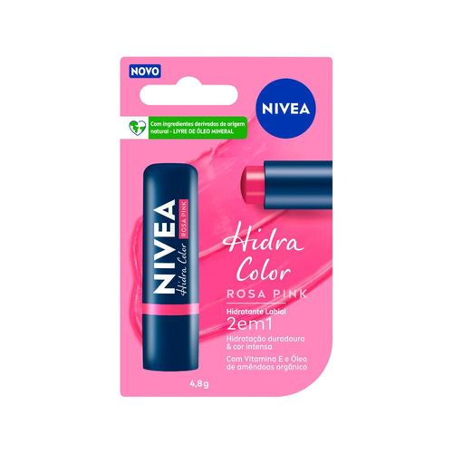 Nivea Stick Protetor Labial Hidra Color Rosa Pink 4.8g
