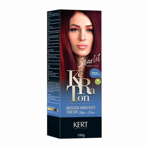 Keraton Banho de B Tintura Creme Tonalizante Scarlet Vermelho Cereja 100g
