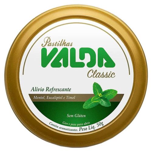 Pastilhas Classic Sabor Mentol Eucaliptol e Timol 50g