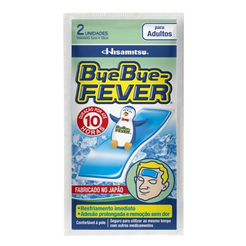 Bye Bye Fever para Adultos Adesivo com 2 Unidades