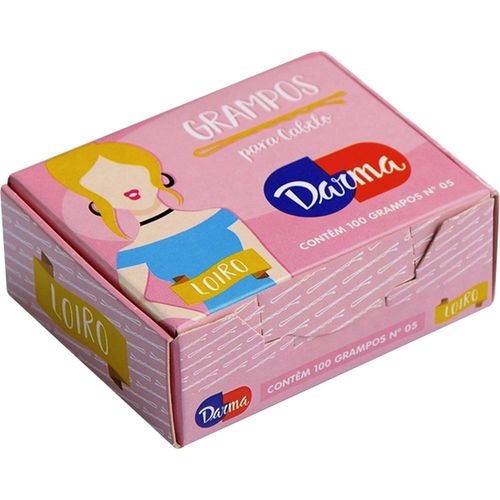 Grampo para Cabelo Darma Nº 5 Louro com 100 Unidades