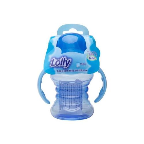 Copo Treinamento Lolly Clean Bico de Silicone Azul Capacidade 150ml