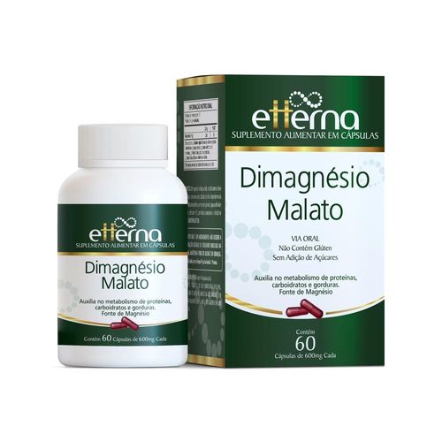 Dimagnésio Malato Etterna com 60 Cápsulas com 600mg