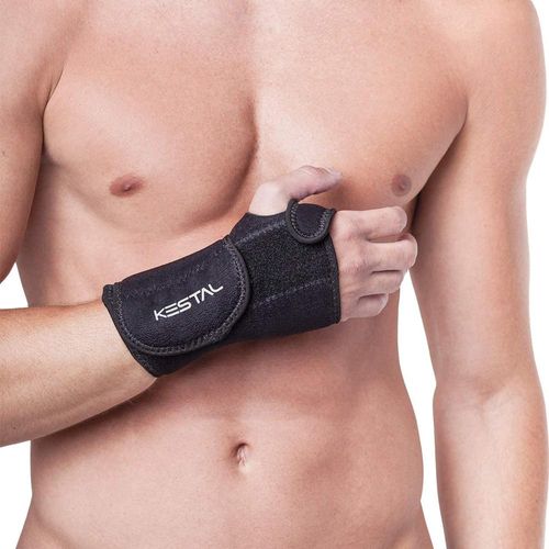 Munhequeira Kestal com Tala de Punho Preto Bilateral com 1 Unidade