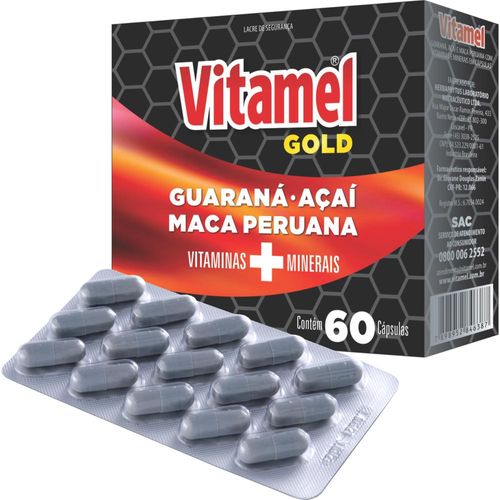 Vitamel Gold 600mg com 60 Cápsulas