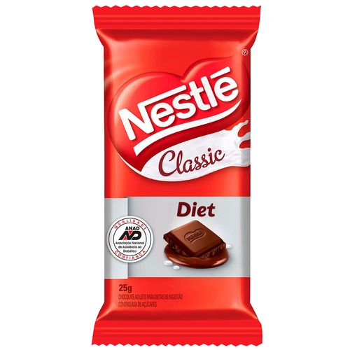 Chocolate ao Leite Diet Nestlé Classic 25g
