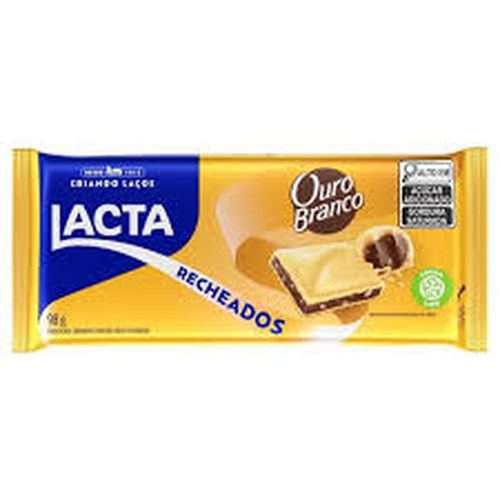 Chocolate Branco Lacta Com Recheio Ouro Branco 98g