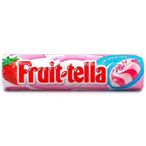 Pastilha Caramelo de Morango com Creme de Leite Fruit-Tella com 10 Unidades