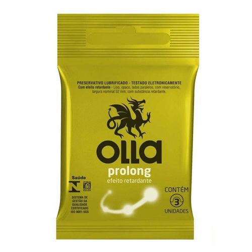 Preservativo Olla Prolong com 3 Unidades