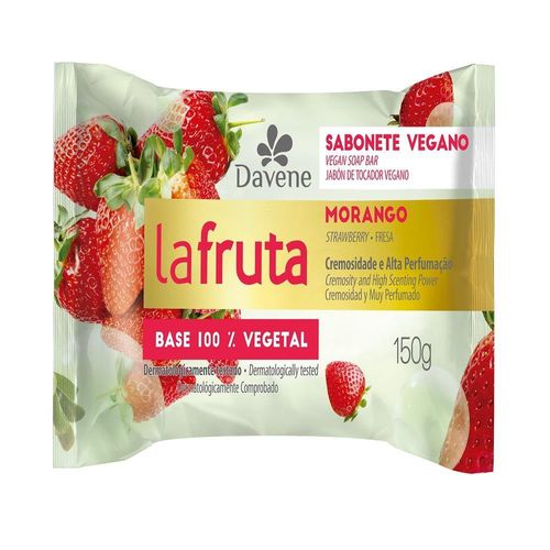 Sabonete Barra La Fruta Sabor Morango Davene 150g