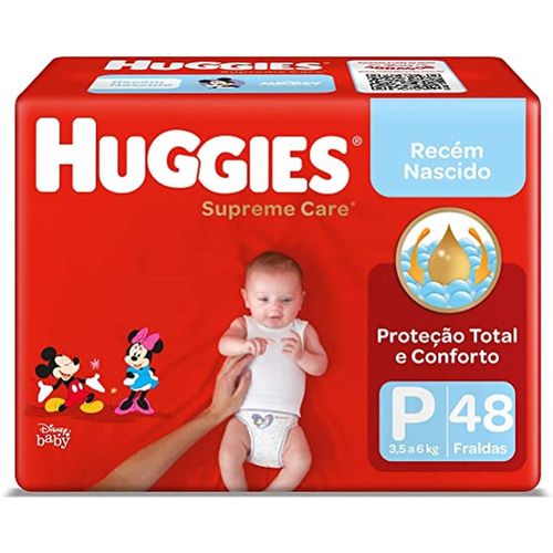 Fralda Huggies Supreme Care P com 48 Unidades