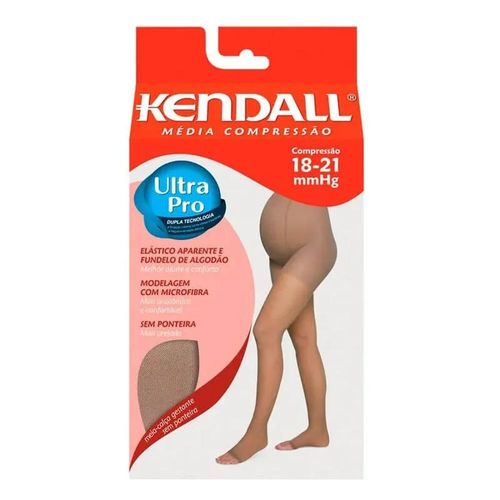 Meia-Calça para Gestantes de Média Compressão Cor Mel sem Ponteira Tamanho M Kendall com 1 Unidade