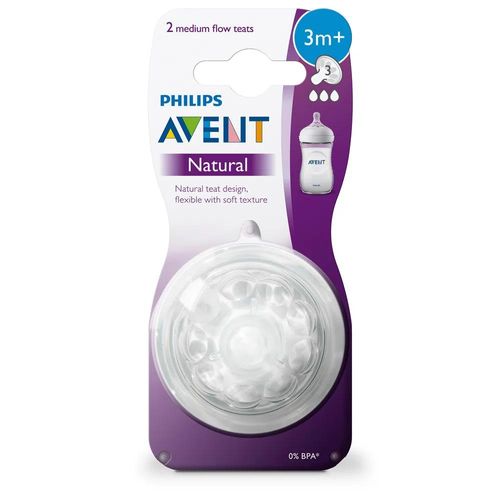 Bico para Mamadeira Pétala Philips Avent Nº3 com 2 Unidades