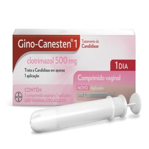 Gino-Canesten 1 Dia 500mg Bayer com 1 Comprimido Vaginal + 1 Aplicador