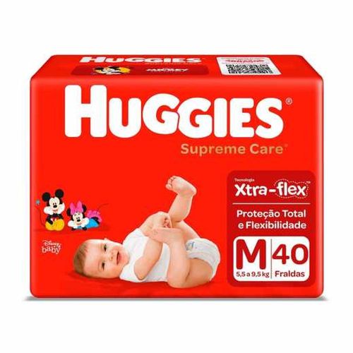 Fralda Huggies Supreme Care M com 40 unidades