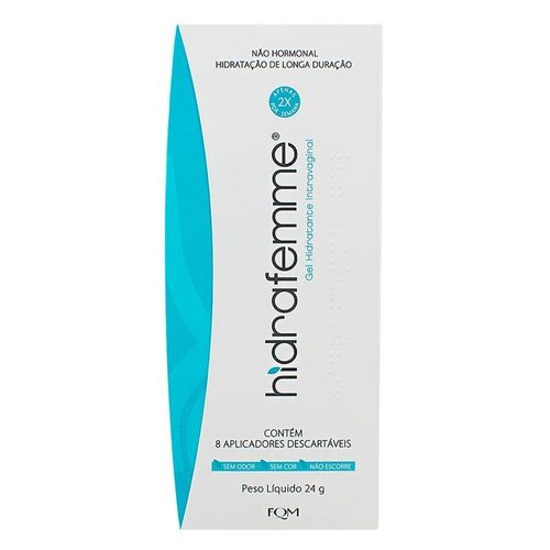 Hidrafemme com 8 Aplicadores Gel Hidratante Vaginal 24g
