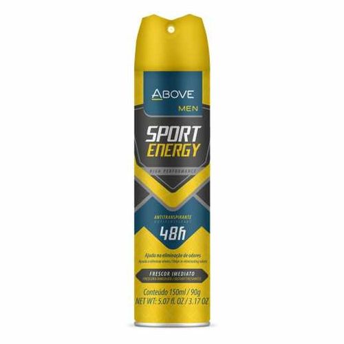 Desodorante Aerossol Antitranspirante Above Men Sport Energy 150ml