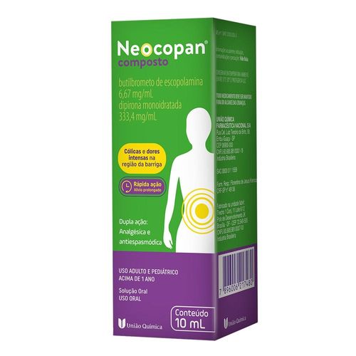 Neocopan Composto 6,67mg/ml + 333,4mg/ml Solução de Uso Oral Frasco Gotejador 10ml
