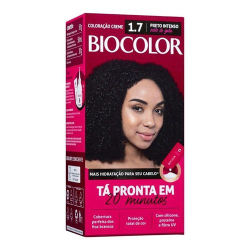 Tintura Creme 1.7 Preto Intenso Biocolor com 1 Unidade