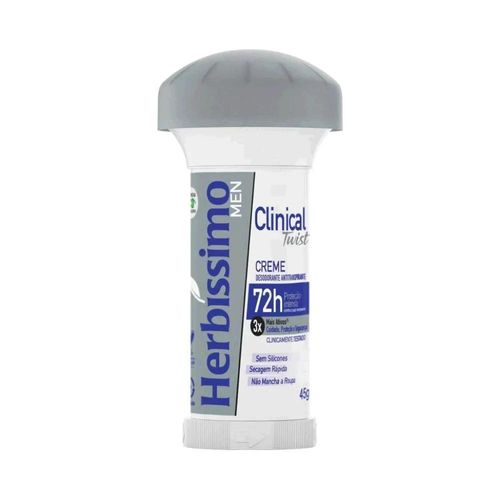 Desodorante Antitranspirante Creme Twist Herbíssimo Clinical 45g