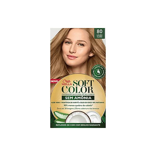 Tinta Sem Amônia Soft Color 80 Louro Claro com 1 Unidade