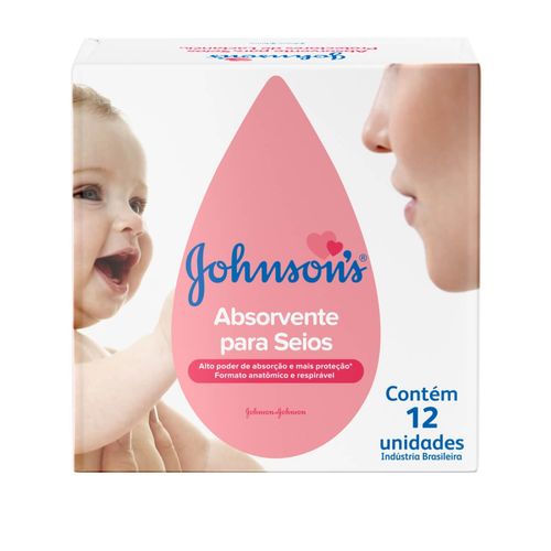 Absorvente para Seios Johnson's com 12 Unidades