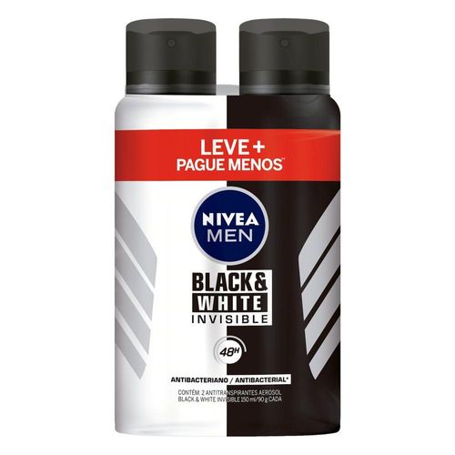 Nivea Men Aerossol Desodorante Invisible Black White Power 150ml
