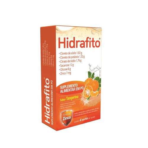 Hidrafito Sabor Tangerina Pó com 4 Sachês com 7g