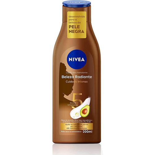 Nivea Loção Corporal Deo Hidratante Beleza Radiante Cuidado Intenso 200ml