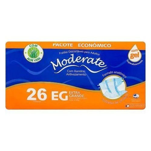 Fralda Geriátrica Moderate EG com 26 Unidades