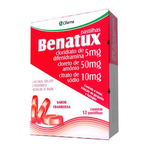 Benatux Pastilhas Sabor Framboesa com 12 Pastilhas