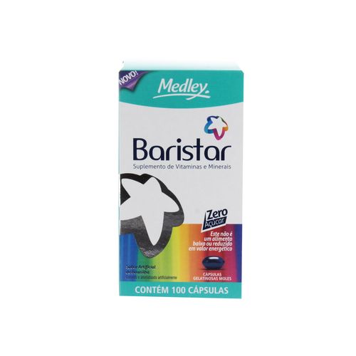 Suplemento Vitamínico Medley Baristar com 100 Cápsulas Gelatinosas Moles