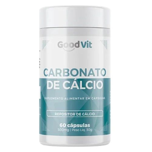 Good Vit Carbonato de Cálcio 500mg com 60 Cápsulas