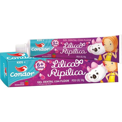 Creme Dental Kids Lilica Ripilica 6 Anos+ Condor 50g