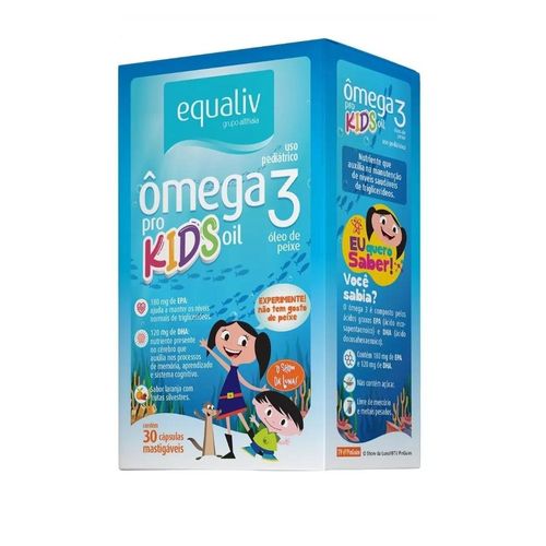 Equaliv Ômega 3 Pro Kids Oil com 30 Cápsulas Mastigáveis