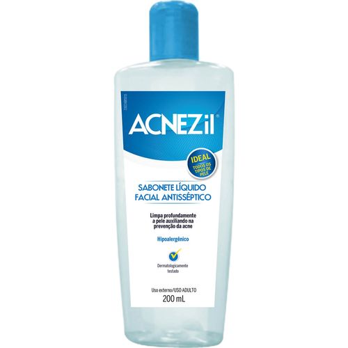 Sabonete Líquido Facial Antisséptico Acnezil 200ml