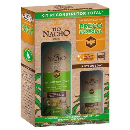 Kit Tio Nacho Reconstrutor Total com Shampoo 415ml + Condicionador 200ml