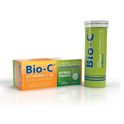 Bio C 1g Citrus União Química 10 Comprimidos Efervescente