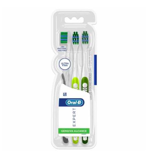 Escova Dental Oral B Gengiva Alcance com 3 Unidades