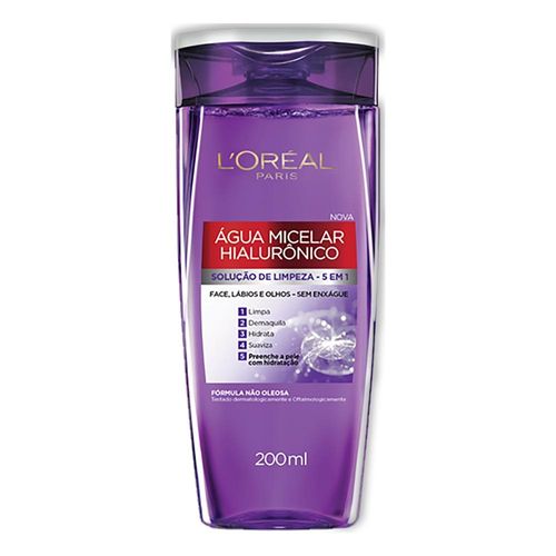 Água Micelar L'Oréal Paris com Hialurônico 200ml