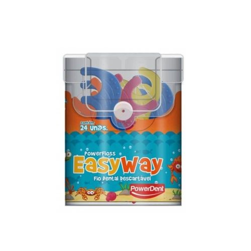 Fio Dental Powerdent Ocean Kids Powerfloss com 24 Unidades