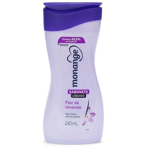 Sabonete Líquido Antibacteriano Flor de Lavanda Monange 240ml