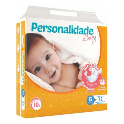 Fralda Personalidade Ultra Sec Hiper G com 72 Unidades