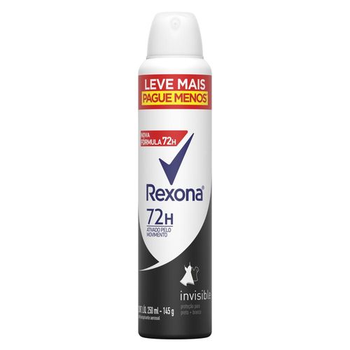 Desodorante Antitranspirante Invisible Rexona 250ml