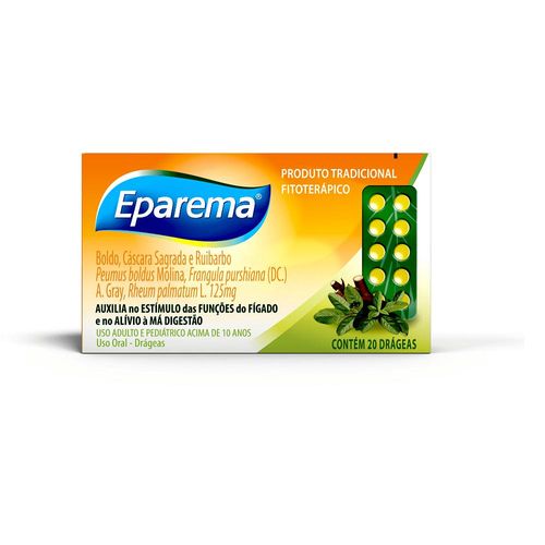 Eparema 125mg com 20 Drágeas