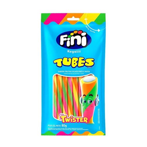 Balas de Gelatina Tubes Fini Twister 80g