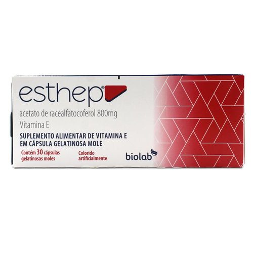 Vitamina Esthep 800mg com 30 Cápsulas Gelatinosas Moles